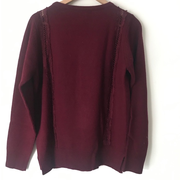 JustFab burgundy sweater - Picture 3 of 4
